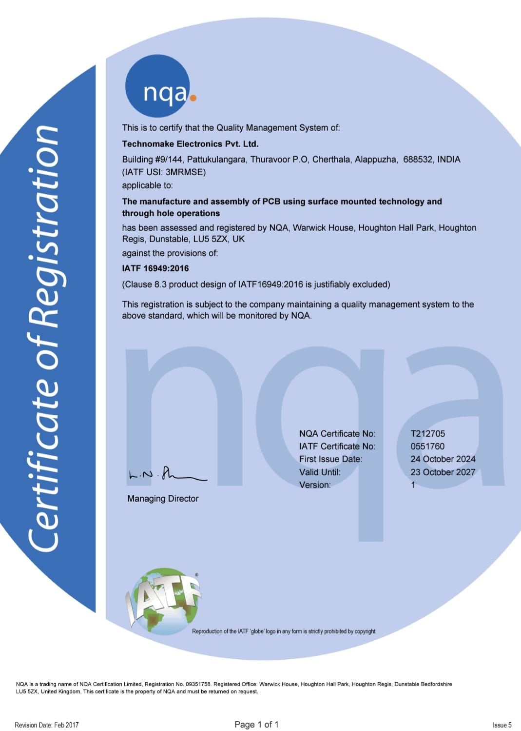 ISO 9001:2015 Certificate